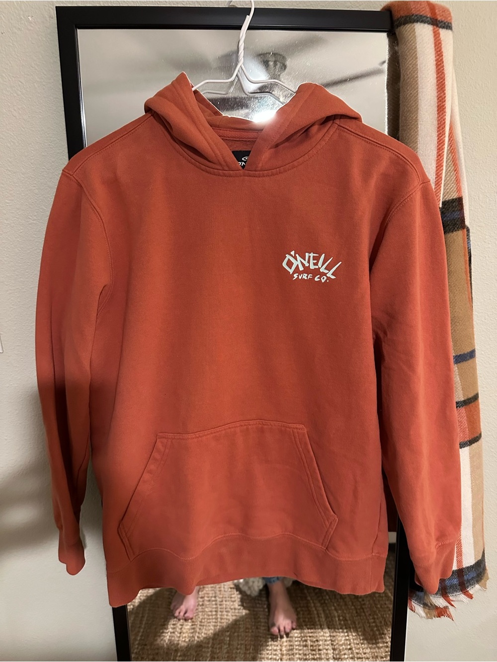O'Neill Men's Rust Orange Crewneck Hoodie